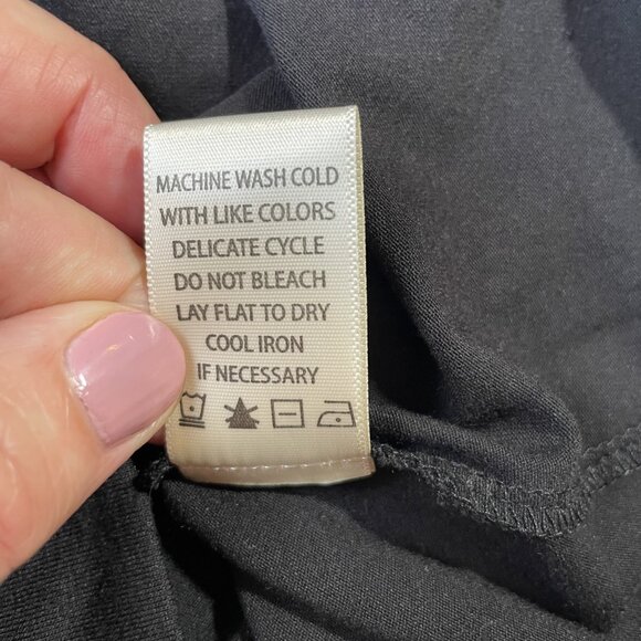 Max Studio Black Long Sleeve Bodycon Draped Midi Dress Size M - Picture 16 of 16